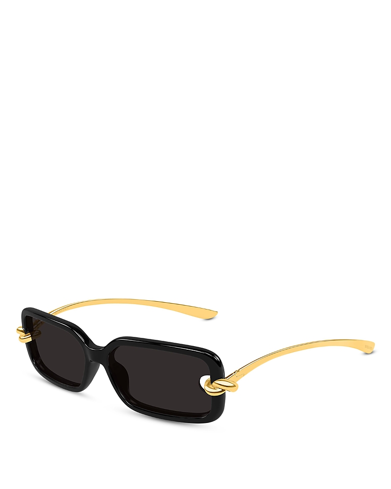 Bottega Veneta Rectangular Sunglasses, 56mm