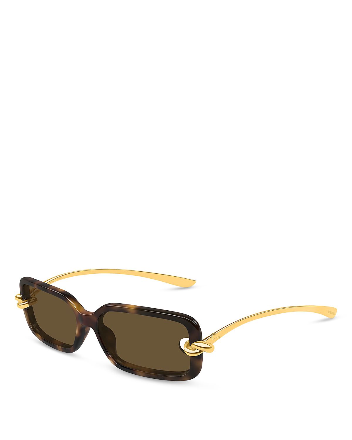 Bottega Veneta Rectangular Sunglasses, 56mm