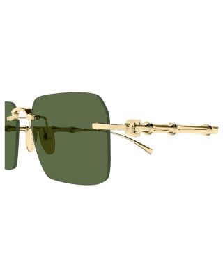 Rectangular Rimless Sunglasses, 56mm