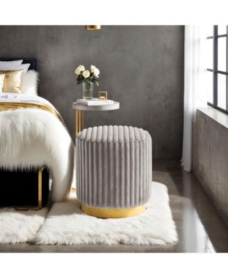  Lillian Upholstered Ottoman with Plinth Base