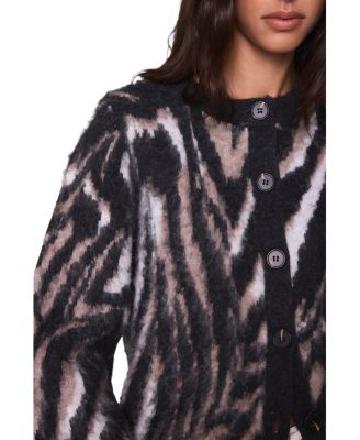  Women's Zebra Knit Cardigan
