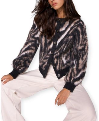  Women's Zebra Knit Cardigan