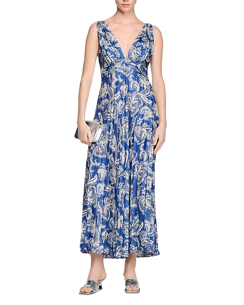 Sandro Floral Print Maxi Dress