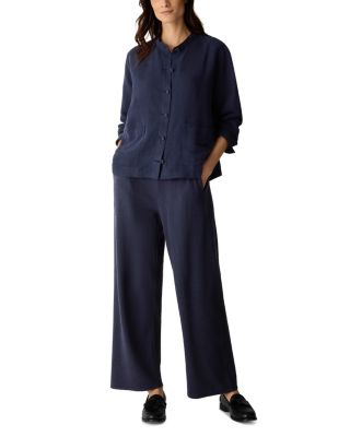 Stretch Jersey Straight Leg Ankle Pants
