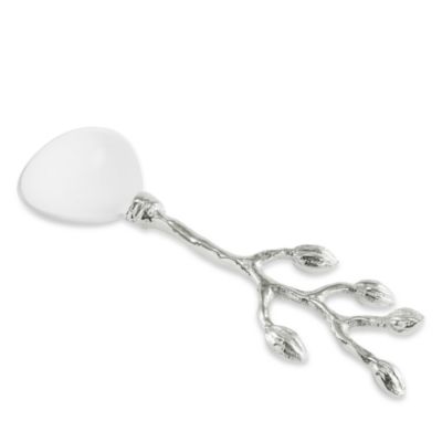 Silver Orchid Caviar Dish With Spoon