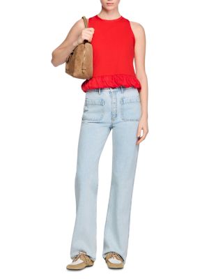 Straight Leg Jeans in Light Blue Jean