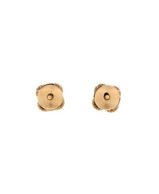  Sweet Alhambra Stud Earrings 18K Gold and Onyx