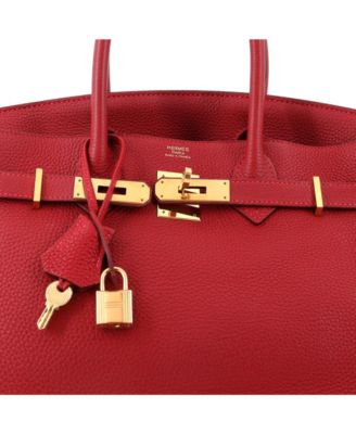 Birkin 30 Handbag Red Togo with Gold Hardware