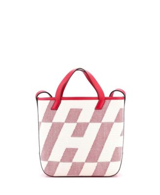 27 Cabas H en Biais Tote Canvas with Leather