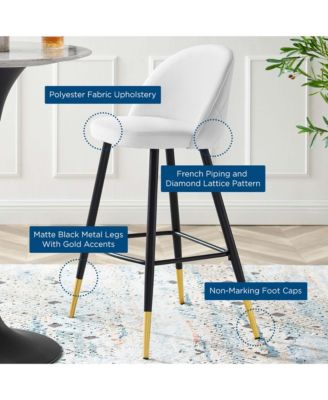  Cordial Fabric Bar Stools, Set of 2