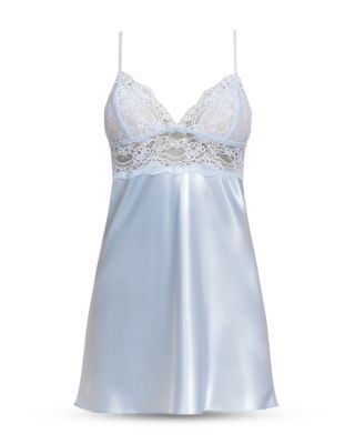 Lace Trim Satin Chemise