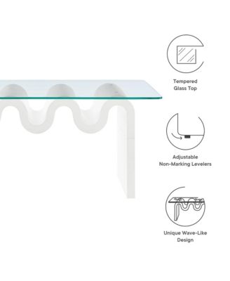  Ondine Glass Top Coffee Table