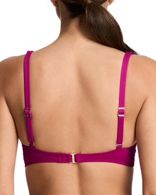 Ruffle Underwire Bikini Bra & Curved Waist Mid Rise Bikini Bottom