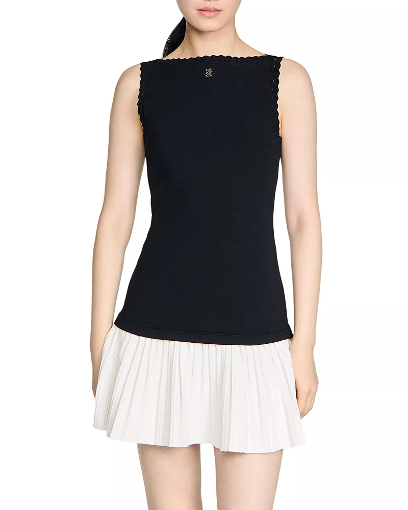Sandro Two Tone Short Dress