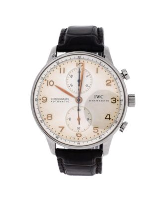  Portugieser Chronograph Automatic Watch in Stainless Steel and Alligator 41mm