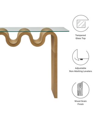  Ondine Glass Top 50" Console Table