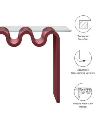  Ondine Glass Top 50" Console Table