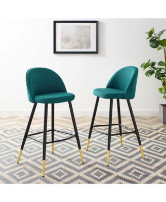  Cordial Fabric Bar Stools, Set of 2