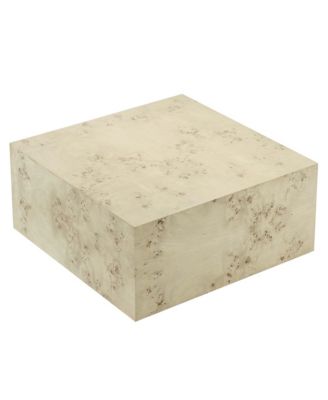  Cosmos 36" Square Burl Wood Coffee Table