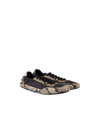  Women's Collapse Re-Nylon And Printed Ayers Leather Sneakers