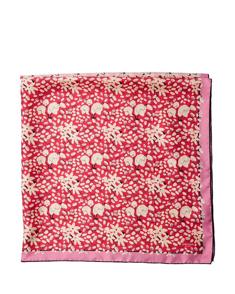 Prada Printed Silk Twill Scarf