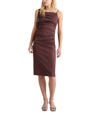 Ciocca Draped Poplin Dress