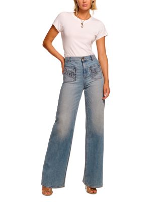 Heidi High Rise Wide Leg Jeans in Light Wash