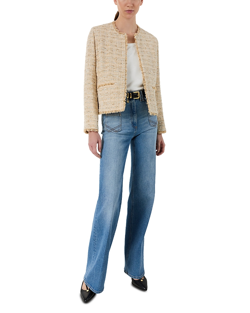 Gerard Darel Talia Tweed Collarless Jacket