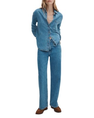 Logan High Rise Wide Leg Jeans in Downey