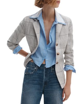 Chappell Plaid Linen Blazer