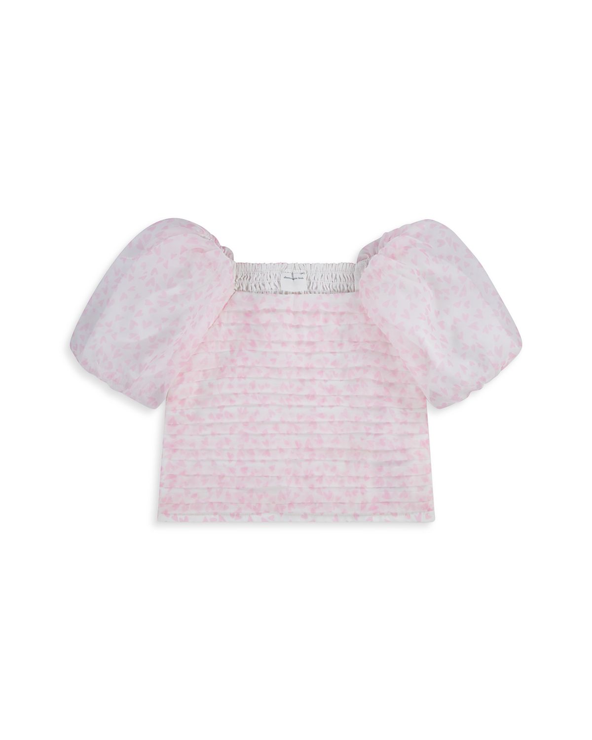 abercrombie kids Girls' Emerson Organza Puff Sleeved Top - Big Kid