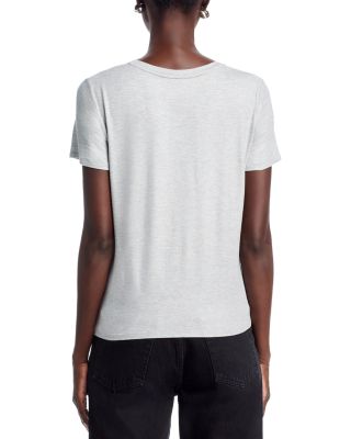 Soft Touch Metallic V Neck Tee