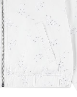 Girls' Eyelet Bomber Jacket - Big Kid