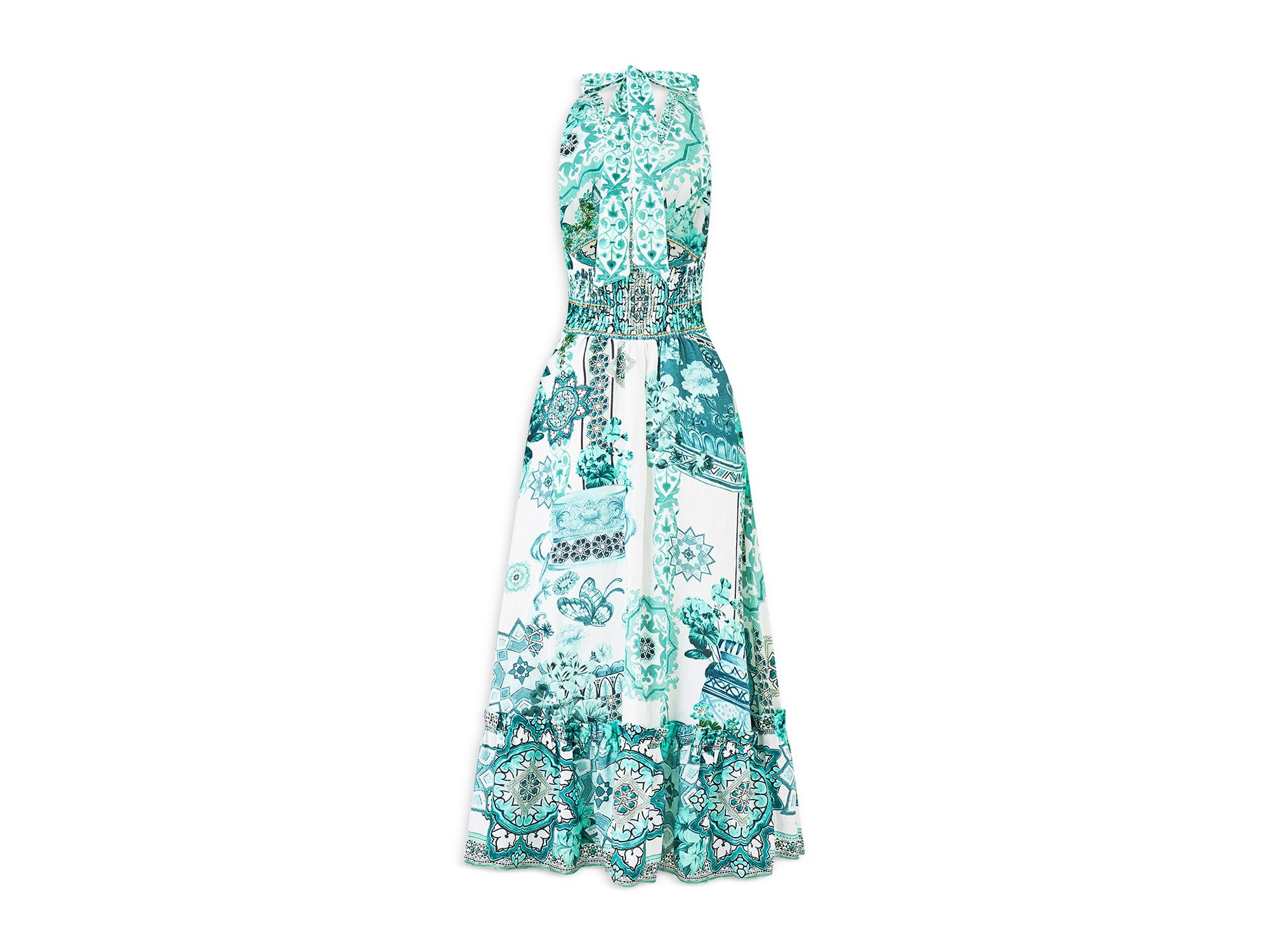 Balearic Bebé Linen Ruffle Neck Halter Dress — Image 6