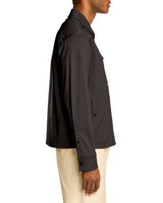 Cotton Blend Gabardine Shirt Jacket