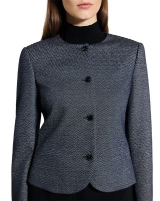 Herringbone Tweed Clean Jacket