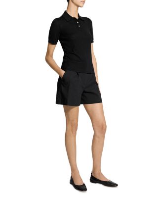 Merino Wool Short Sleeve Polo Sweater