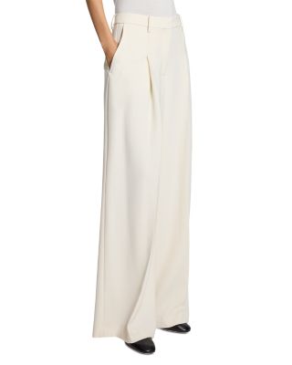 Wide Leg Pleated Trousers