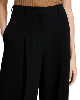 Wide Leg Pleated Trousers