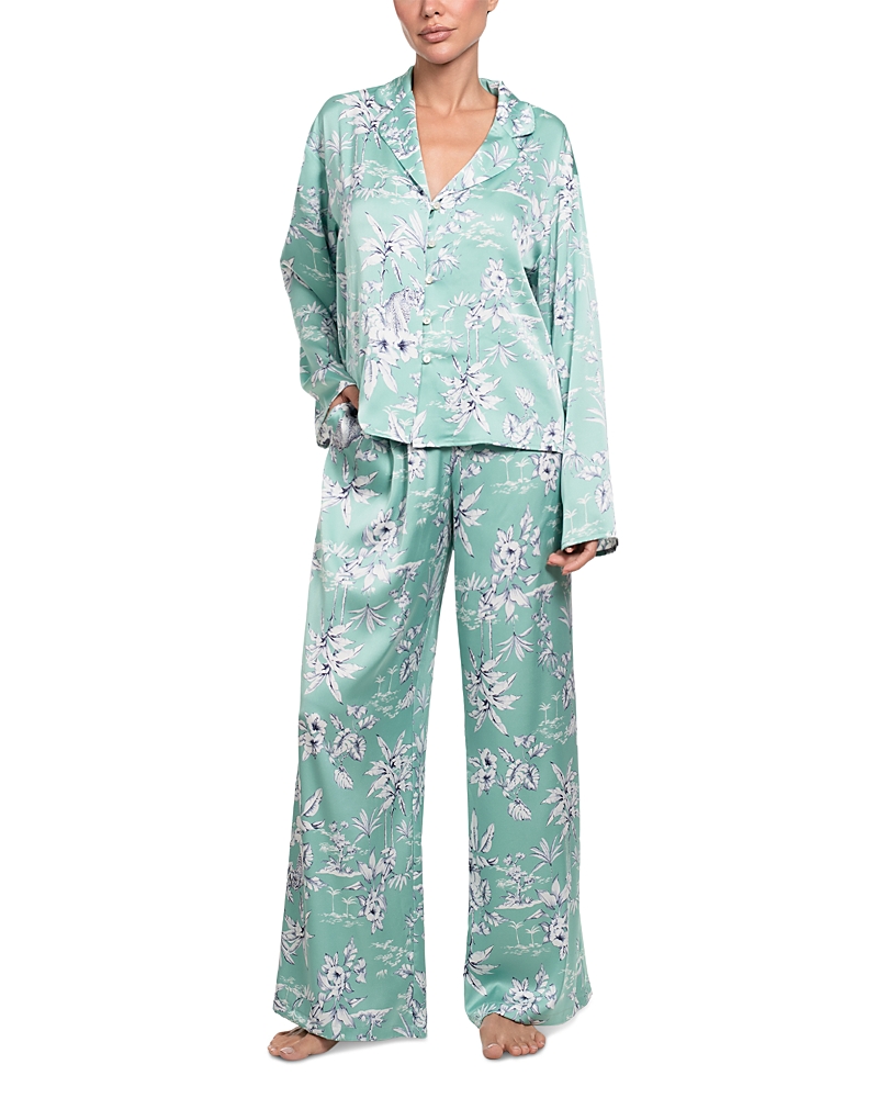 Midnight Bakery Printed Satin Long Sleeve Pajama Set