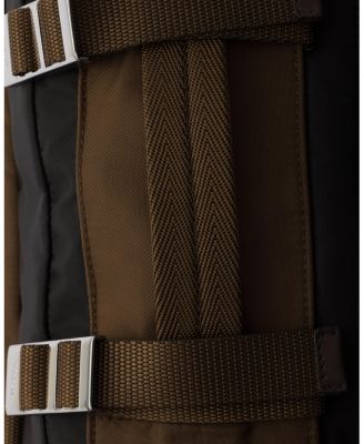  Re-Nylon and Leather Shoulder Bag