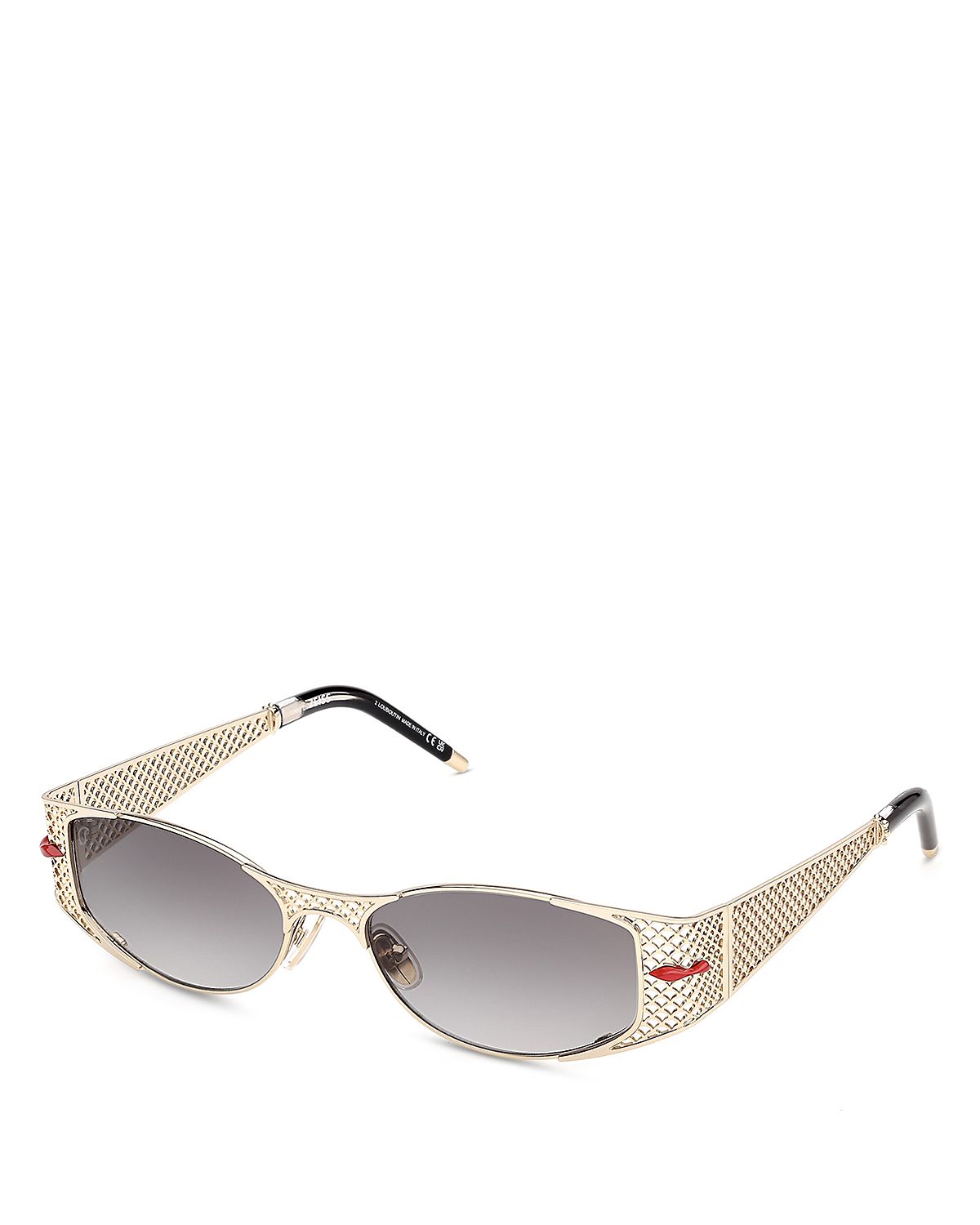 Christian Louboutin Oval Metal Sunglasses, 55mm