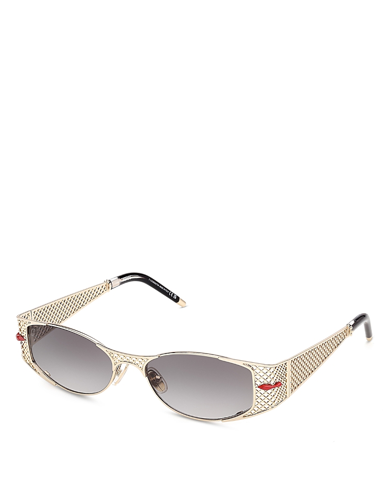 Christian Louboutin Oval Metal Sunglasses, 55mm
