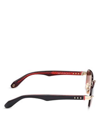 Rectangular Metal Sunglasses, 56mm