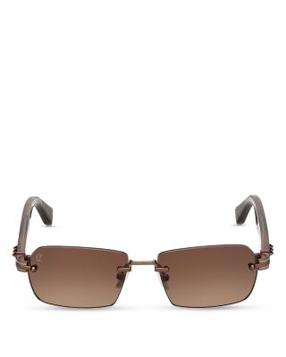 Rectangular Metal Sunglasses, 56mm