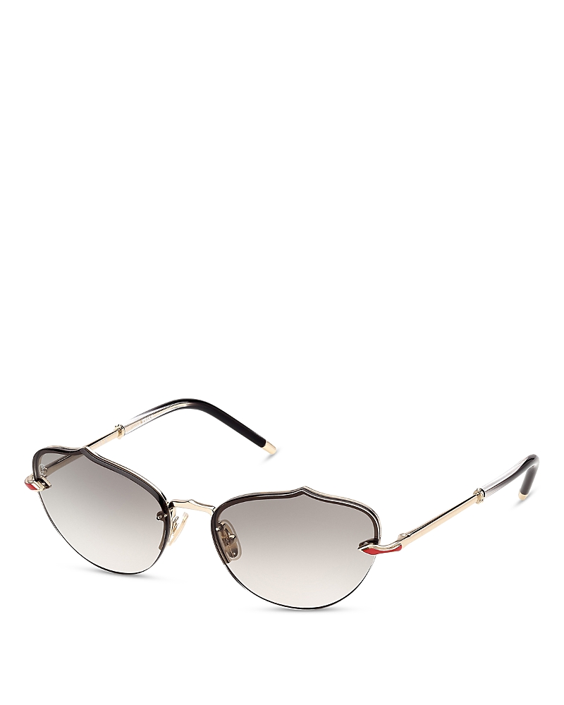 Christian Louboutin Geometric Metal Sunglasses, 59mm