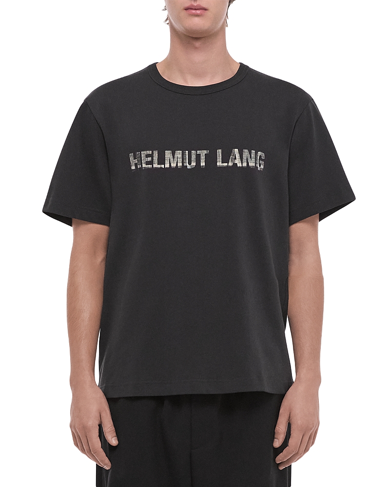 Helmut Lang Plaid Check Logo T-Shirt