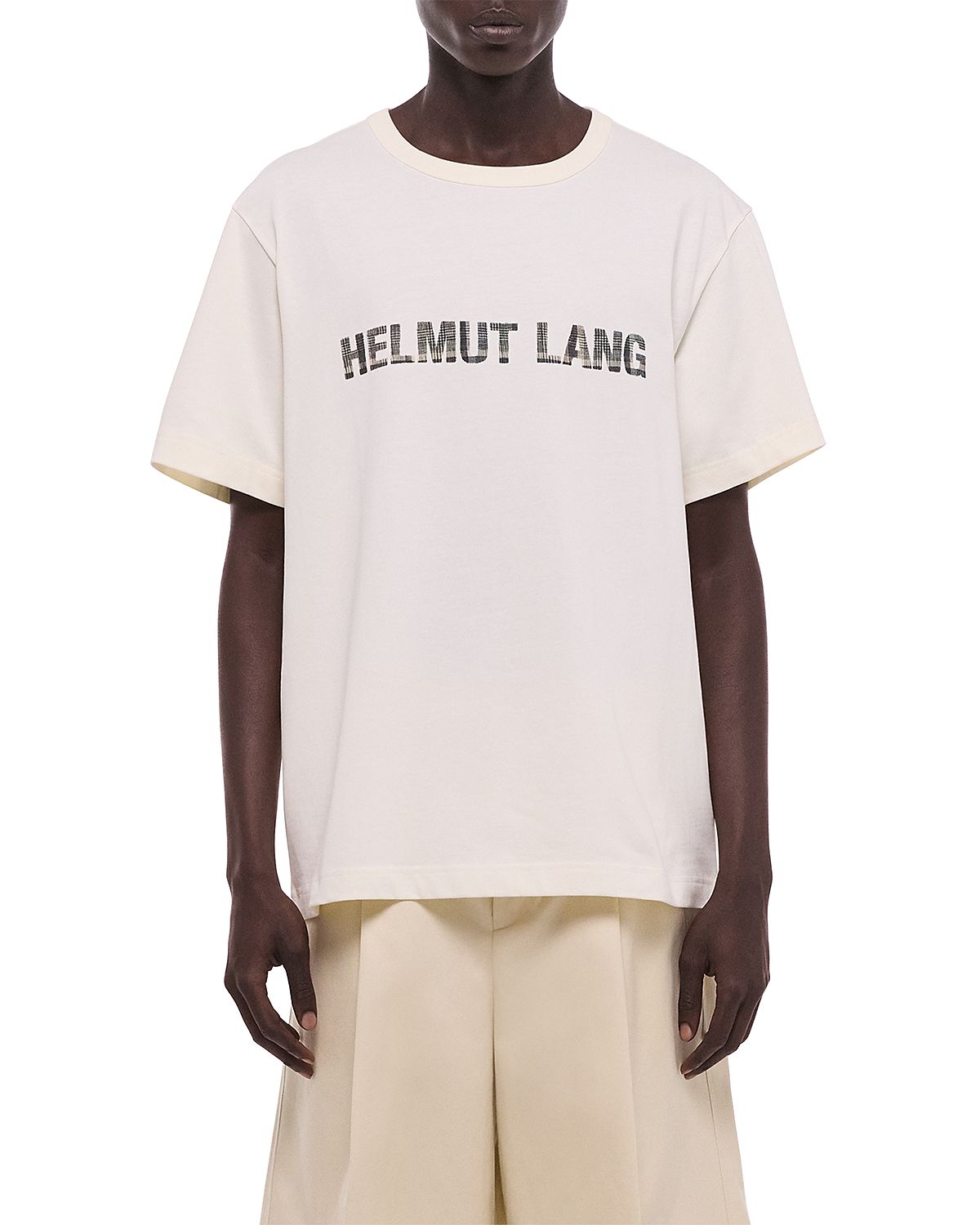 Helmut Lang Plaid Check Logo T-Shirt