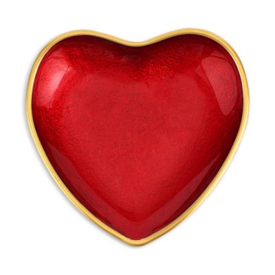 Baroque Glass Red Heart Cocktail Plate