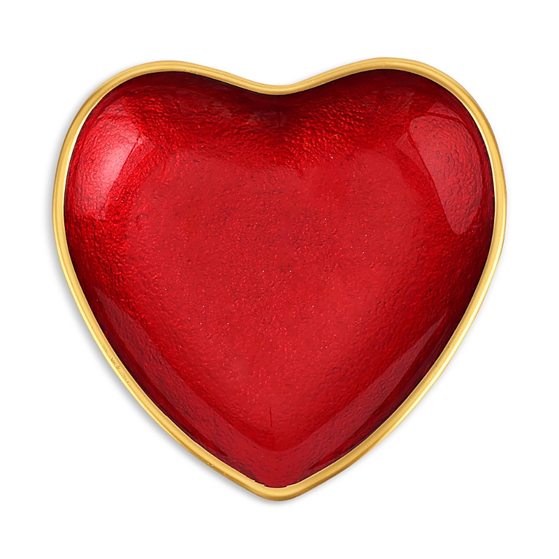 Vietri Baroque Glass Red Heart Cocktail Plate